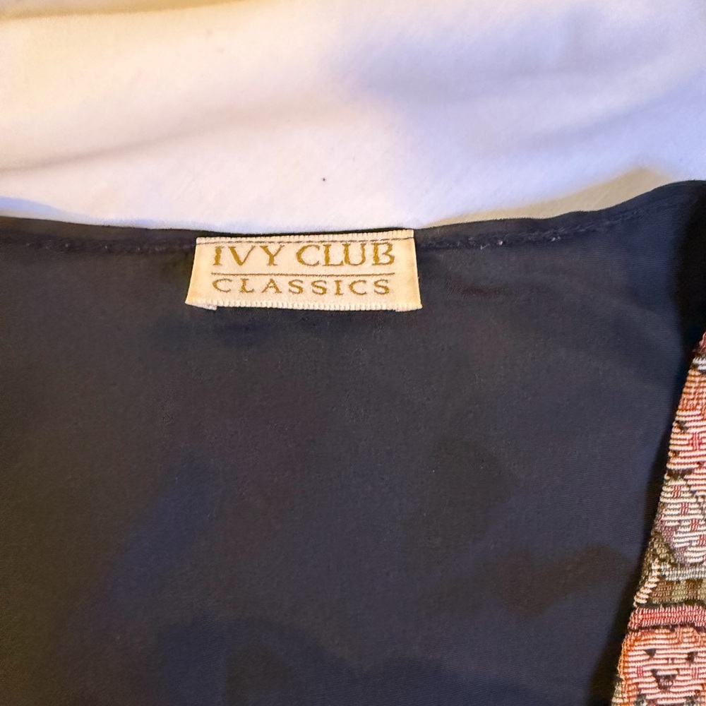 Vintage 90’s Ivy Club Classics Children of the World Tapestry Vest Sz S/M - Picture 2 of 5